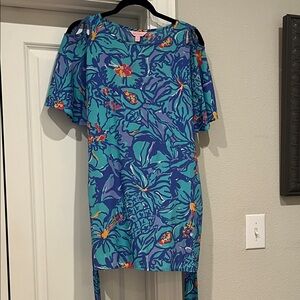 Lilly Pulitzer Blue and Green Caftan (belt included)